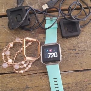 Fitbit Blaze watch plus 2 bands and 2 charges.